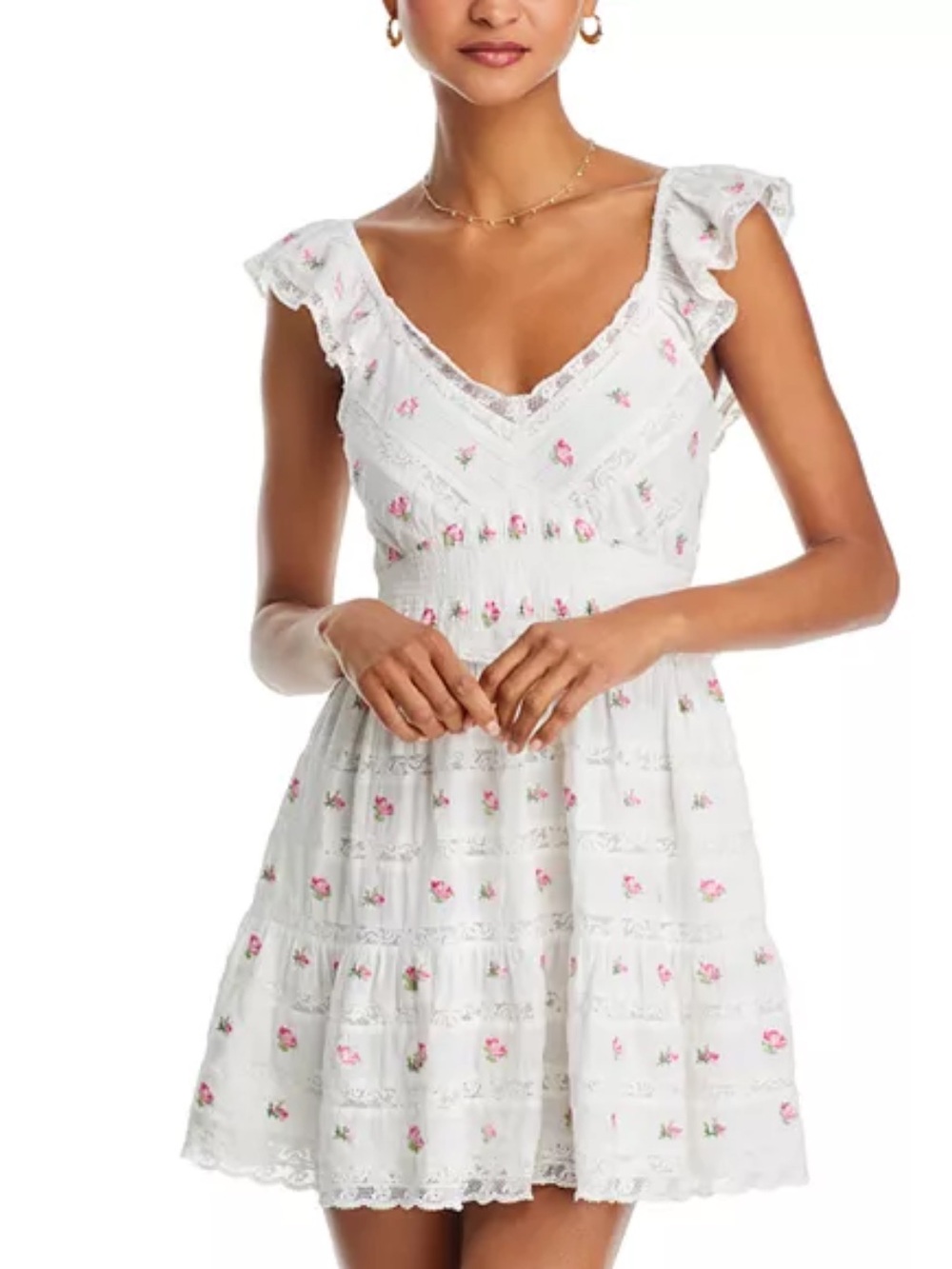 LOVESHACKFANCY Finny Floral Mini Dress